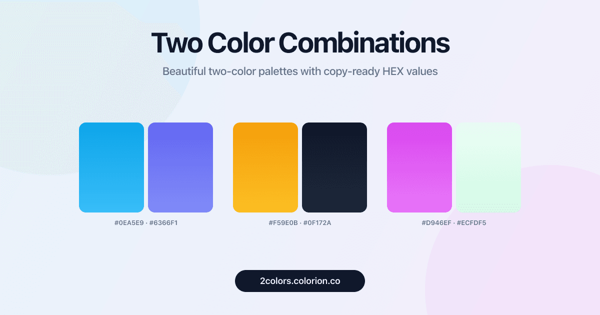 Two Color combinations