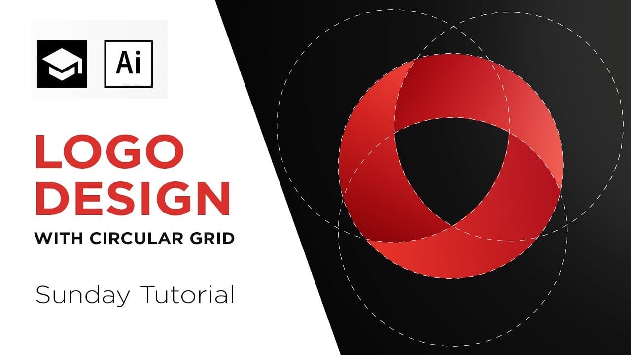 How to design a logo with circular grid | Adobe Illustrator Tutorial - YouTube - Mohamed Achraf