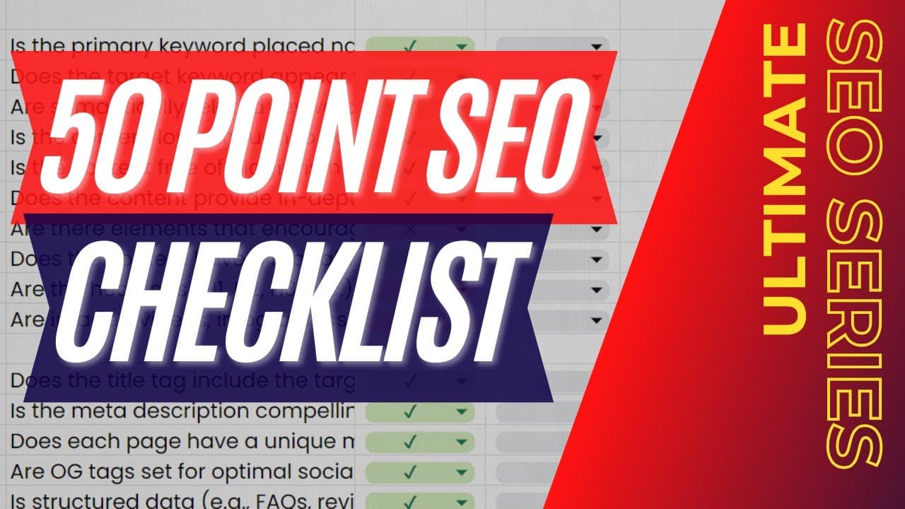 On-page SEO Checklist | Ultimate SEO Series | AI SEO Prompts & Templates