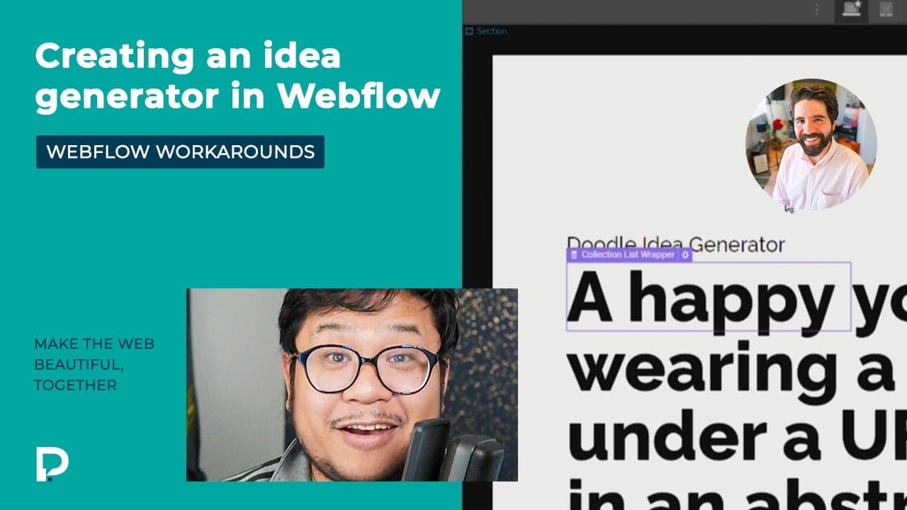 Random Idea Generator in Webflow