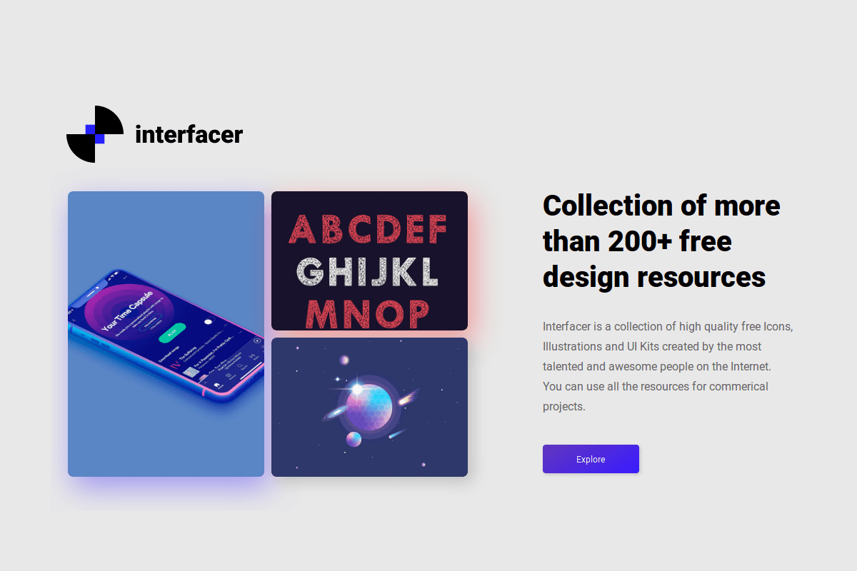 Interfacer - 300+ free design resources
